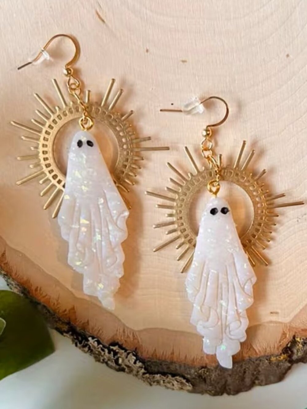 Geometric Ghost Dangle Earrings Z2